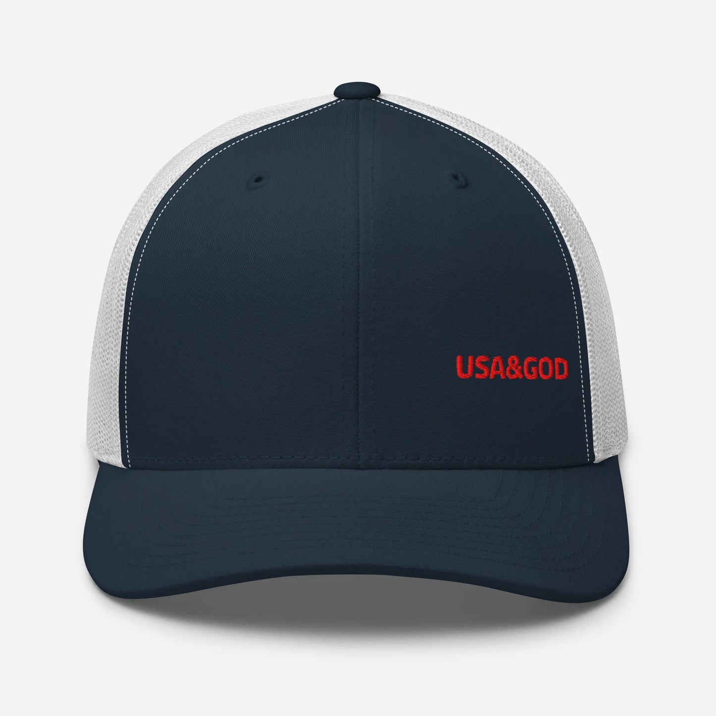 USA&GOD Crimson Trucker Cap